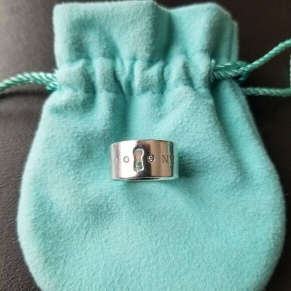 Tiffany & Co. Diamond Keyhole Ring - Picture 1 of 6